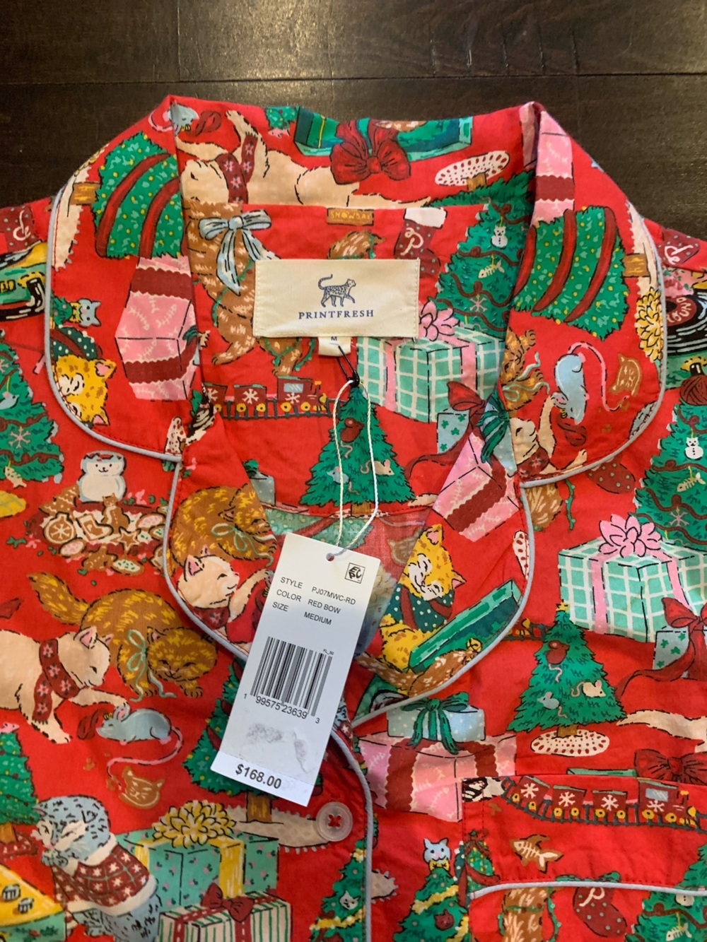 Printfresh Red Kids Holiday Animal & Gift Print Pajama Set